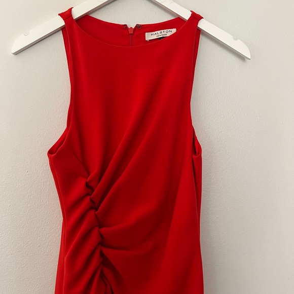 Red Halston Gown - Picture 3 of 5